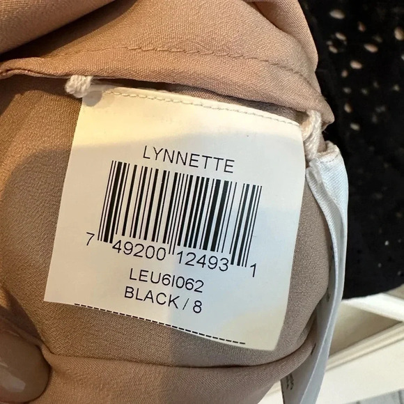 BCBGMAXAZRIA | Lynnette Black & Tan Cocktail Dress Size 8 Medium M - Picture 10 of 11